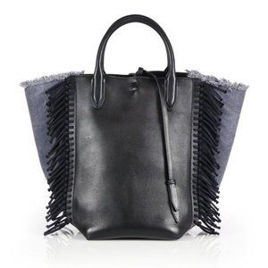 3.1 Phillip Lim - Bianca Small Fringed Leather & Denim Tote